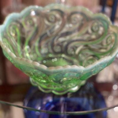 Uranium Green Glass Bowl