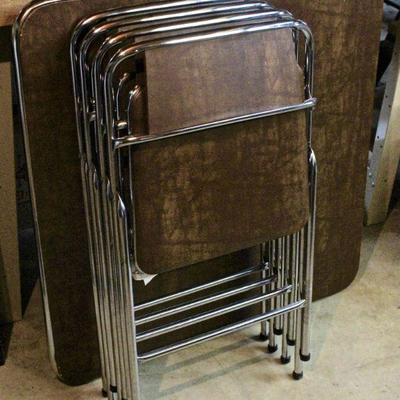 Folding card table + four chairs.