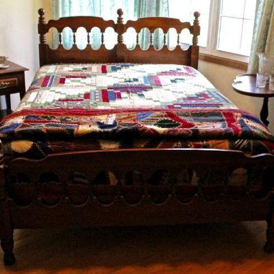 ... bedside table and regular size bed...