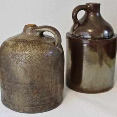 Stoneware jugs.
