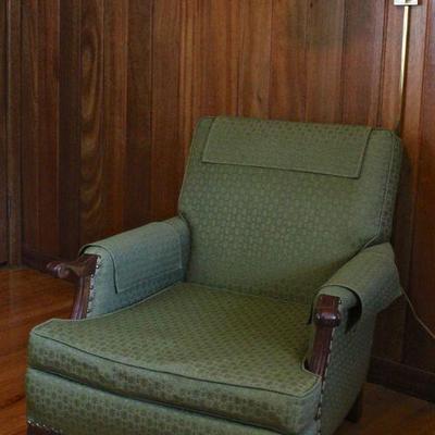 Vintage upholstered arm chair.