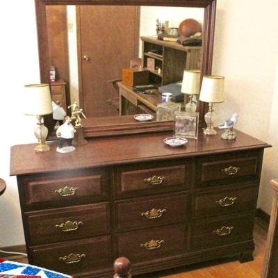 ... and dresser with mirror.