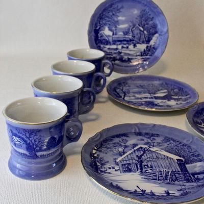 Blue & white - mugs, decorative plates