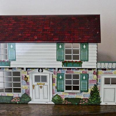 1950s Marx tin litho doll house with furniture. 