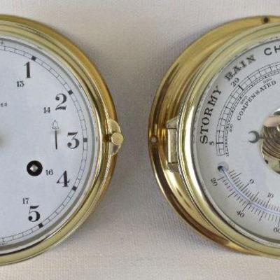 Schatz Royal Mariner Ship's Bell clock and Schatz Compensated Precision Barometer