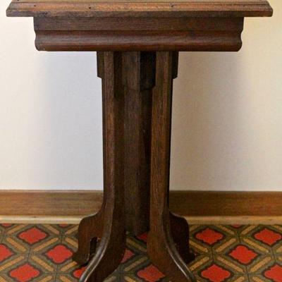 Antique, hand-crafted "fern stand" that is really a small desk!