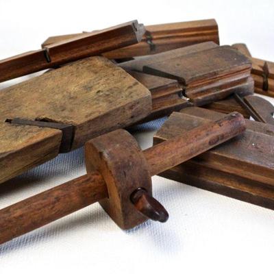 Antique moulding planes.