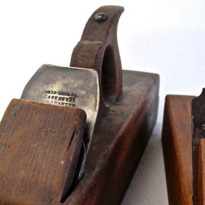 Antique wood block planes, including Ohio Tool Co.
