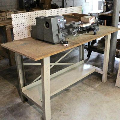 Atlas 6 inch Metal Turning Lathe - Model 3950 with work bench WBC1.