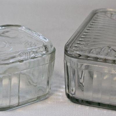 vintage glass refrigerator storage boxes