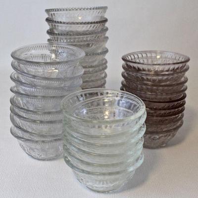 Sets of Early American Pattern Glass berry bowls - ice cream tastes better when eaten from these!