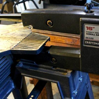 Craftsman 16 inch Scroll Saw - Model 113.236110 - sits on leg set.