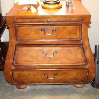 Leather Top and Leather Pull out Shelf 
