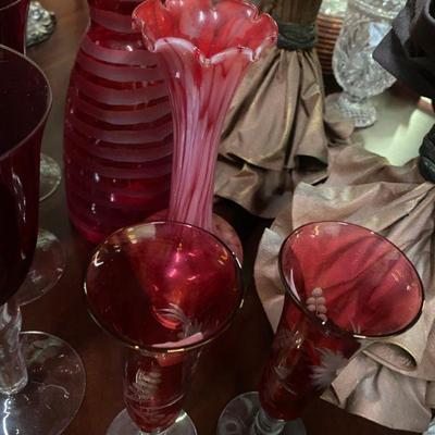 Cranberry Vases