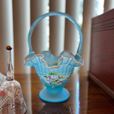 SOLD Fenton basket. $20
Fenton bell  $10