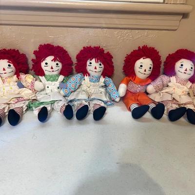 Handmade Raggedy Ann and Andy dolls $12.50 esch