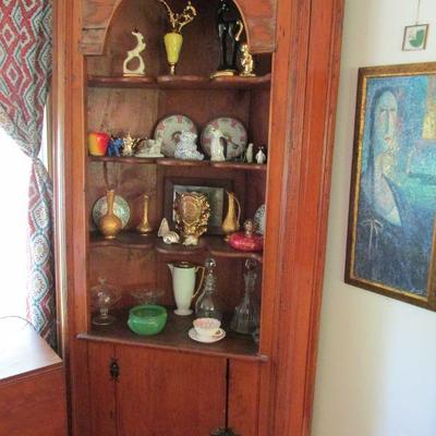 Rustic corner cabinet