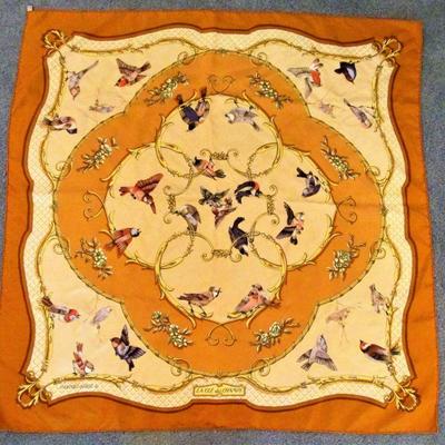 Hermes "Le Cles de Champs" silk scarf