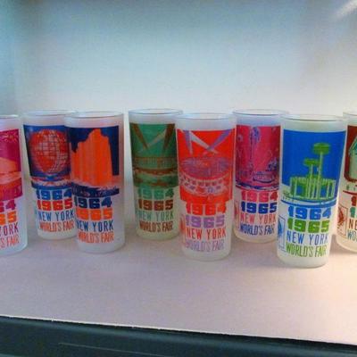 Complete set of 1964 NYC World's Fair glasses