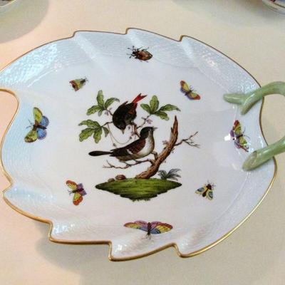 Herend Hungary Rothschild leaf dish