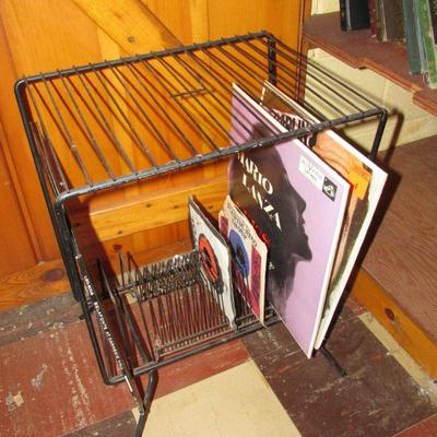 Mid-century record rack