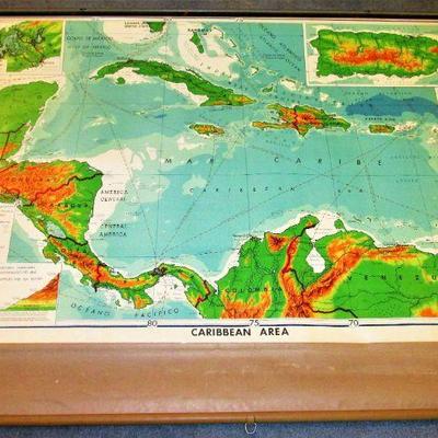 Vintage Denoyer Geppert pull down map