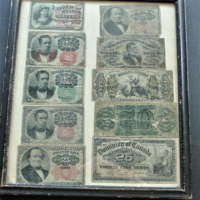 U.S. 5, 10 & 25 cent paper currency