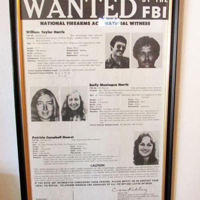 Patty Hearst FBI wanted poster