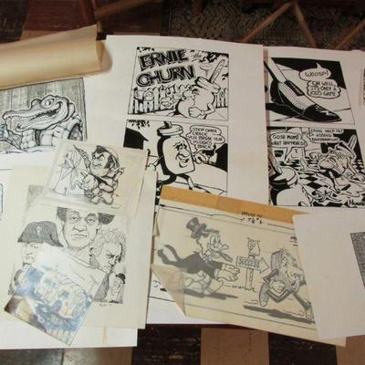 Hundreds of original cartoon illustrations