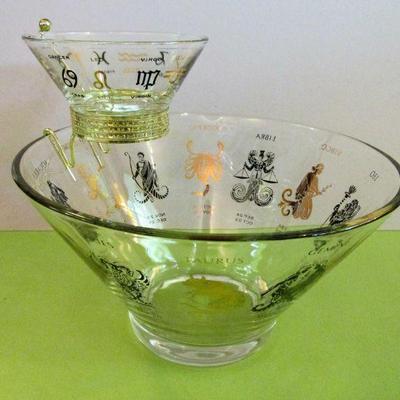 Anchor Hocking zodiac chip & dip set