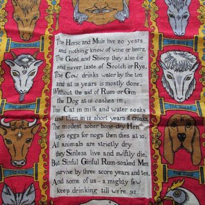 Dozens of vintage kitchen towels