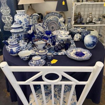 Our client LOVED and COLLECTED blue and white plates!  Take some home and continue the treasure hunt!