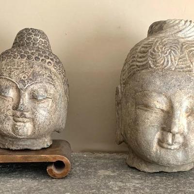 Stone Buddha heads