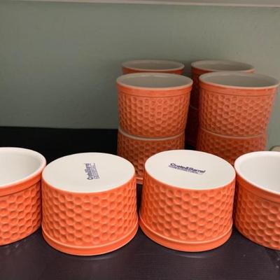 Crate and Barrel Orange Ramekins