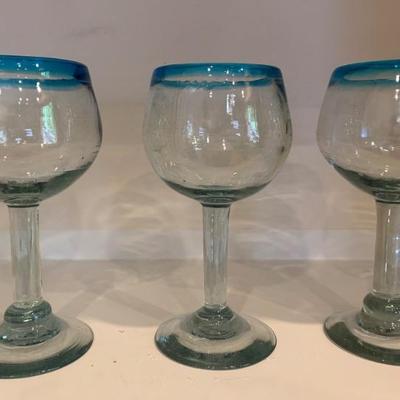 Blown Glass Wine  Glasses