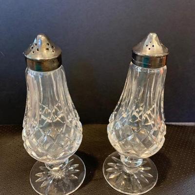 Waterford Footed Crystal Salt and  Pepper Shakers