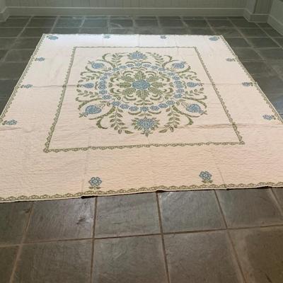 Handmade Full Size Coverlet by Helen J Faris