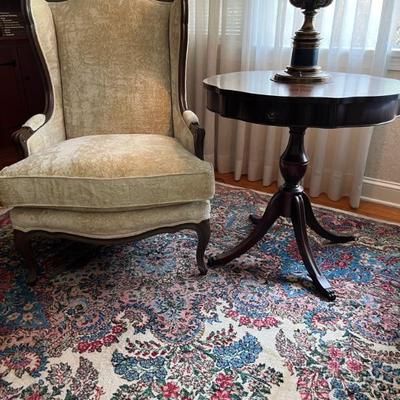 Cream velvet and down wingback chair "Gracie" collection from Short Hills
