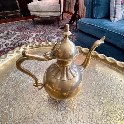 Brass goose urn