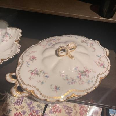 Limoge china set with serving pieces