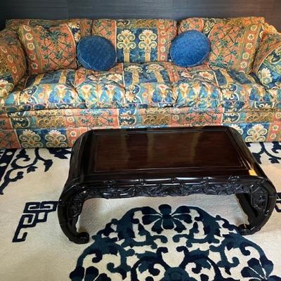 Black lacquer ming style coffee table