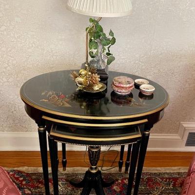 Chinosserie nesting tables