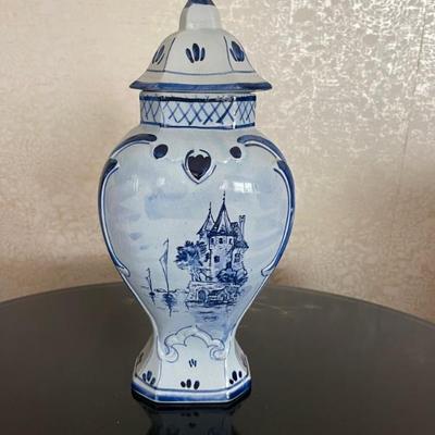 Blue and white Asian pottery