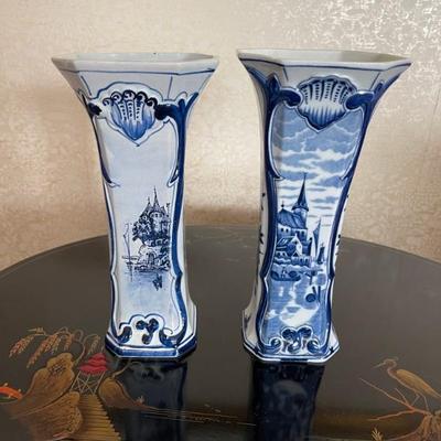 Blue and white Asian pottery