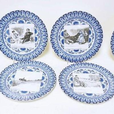 1121	GROUP OF 8 ANTIQUE ROYAL DOULTON GIBSON GIRL	GROUP OF 8 ANTIQUE ROYAL DOULTON GIBSON GIRL PLATES, APPROXIMATELY 10 1/4 IN
