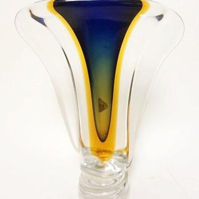 1078	NARROW FLARED MURANO VASE, APPROXIMATELY 12 IN HIGH
