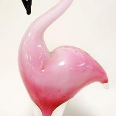 1077	MURANO GLASS FLAMINGO, APPROXIMATELY 12 IN HIGH
