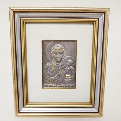 1133	FRAMED STERLING RUSSIAN ICON	FRAMED STERLING RUSSIAN ICON, APPROXIMATELY 5 3/4 IN X 6 3/4 IN OVERALL
