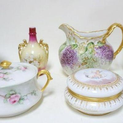 1197	VICTORIAN CHINA LOT	LOT OF ASSORTED VICTORIAN CHINA INCLUDING LIMOGES AND AUSTRIAN, TALLEST APPROXIMATELY 10 IIN HIGH. PITCHERS,...
