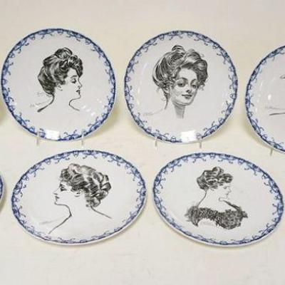 1117	GROUP OF 8 ANTIQUE ROYAL DOULTON GIBSON GIRL	GROUP OF 8 ANTIQUE ROYAL DOULTON GIBSON GIRL PLATES, APPROXIMATELY 9 1/4 IN
